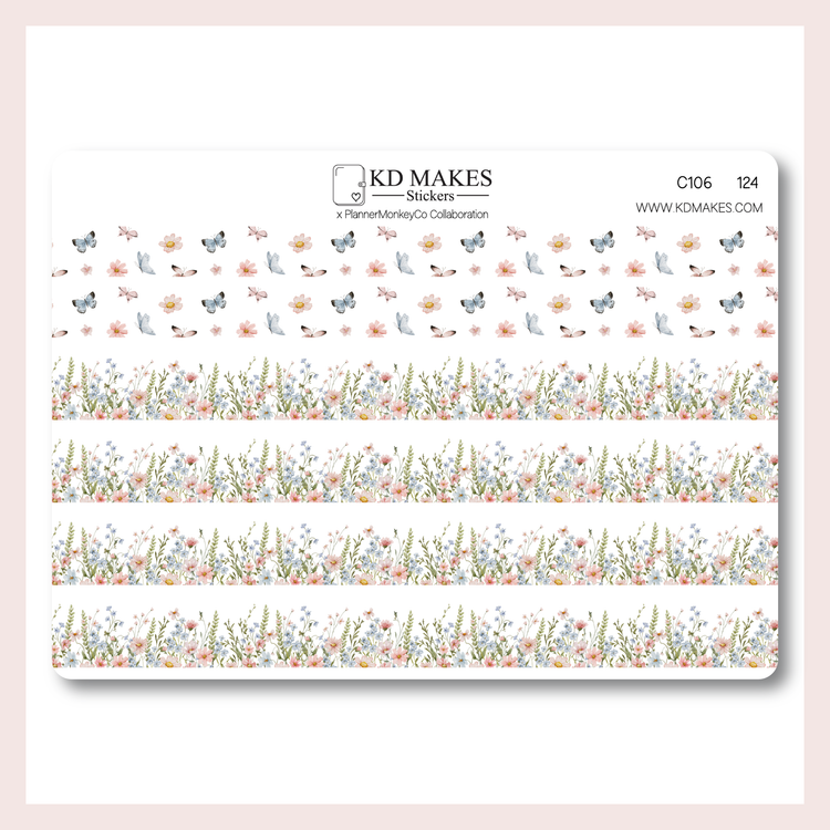 C106 | Washi Stickers | A PLANNERMONKEYCO (PMC) X KDM COLLAB