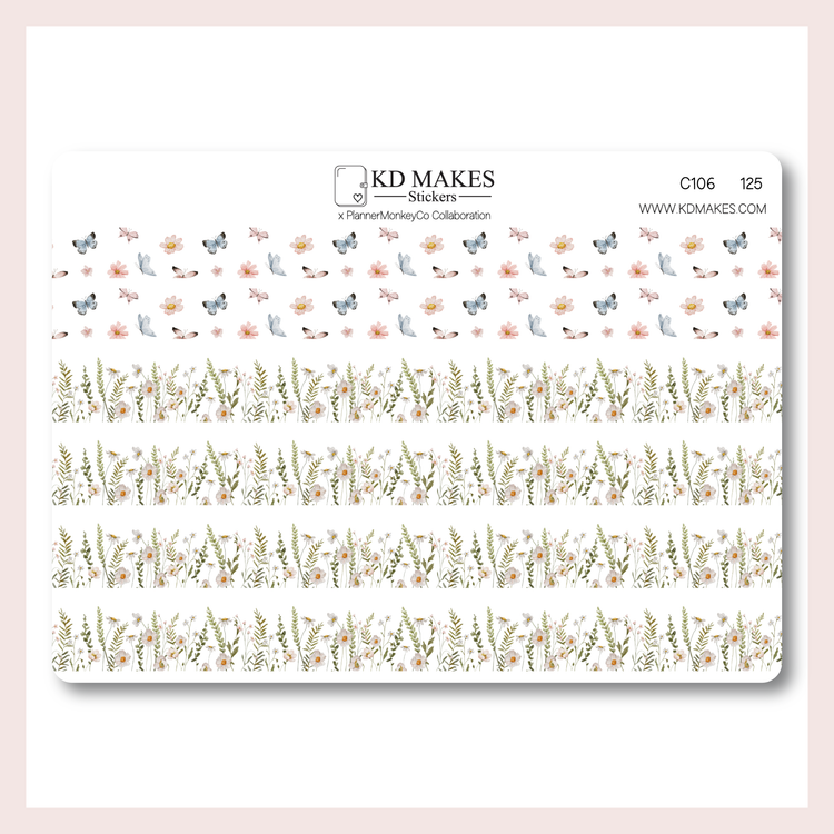 C106 | Washi Stickers | A PLANNERMONKEYCO (PMC) X KDM COLLAB