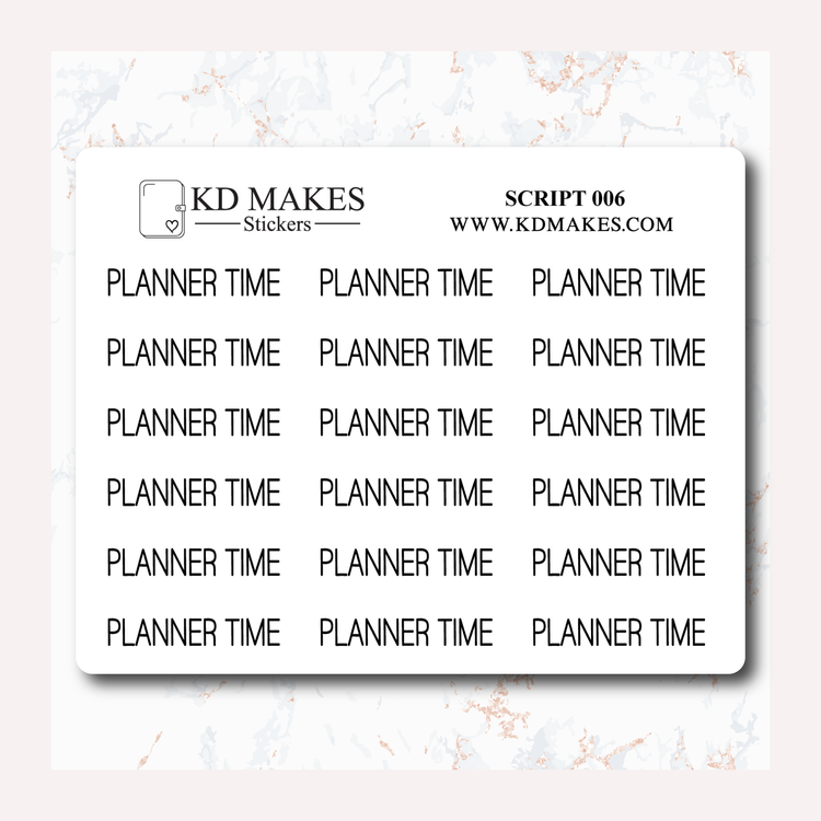 PLANNER TIME - SCRIPT 006
