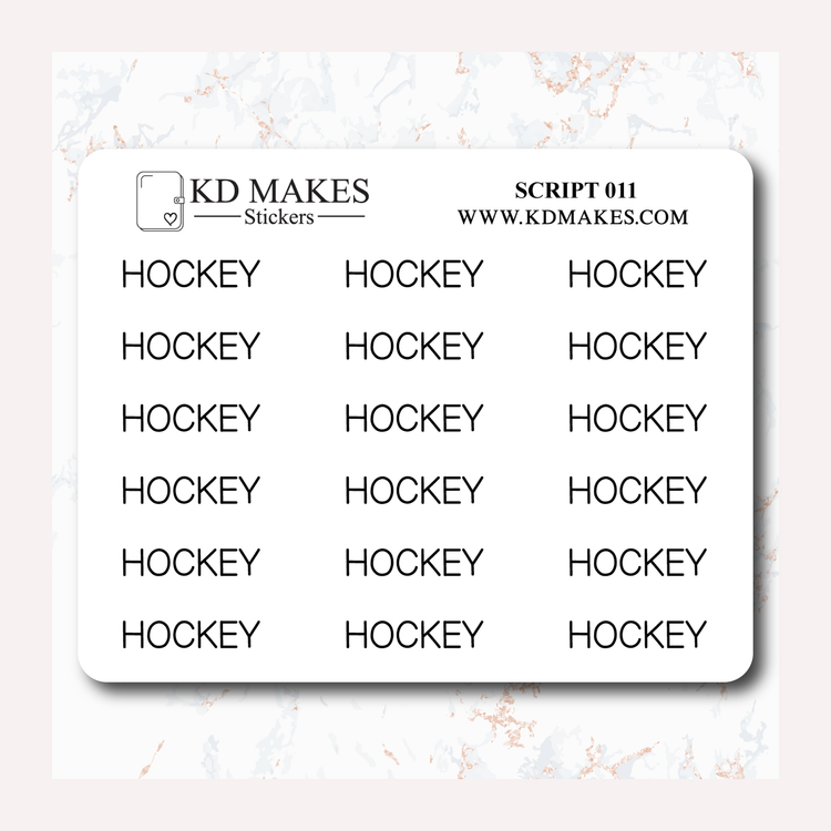HOCKEY - SCRIPT 011