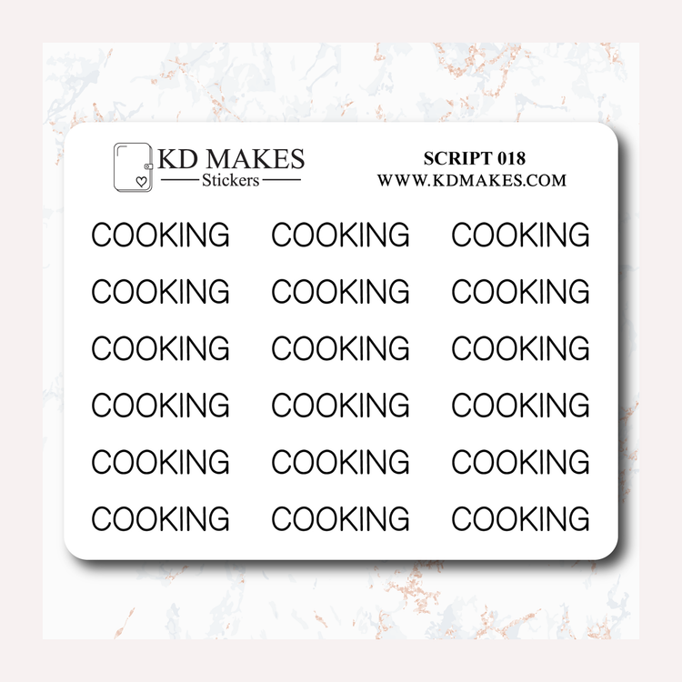 COOKING - SCRIPT 018