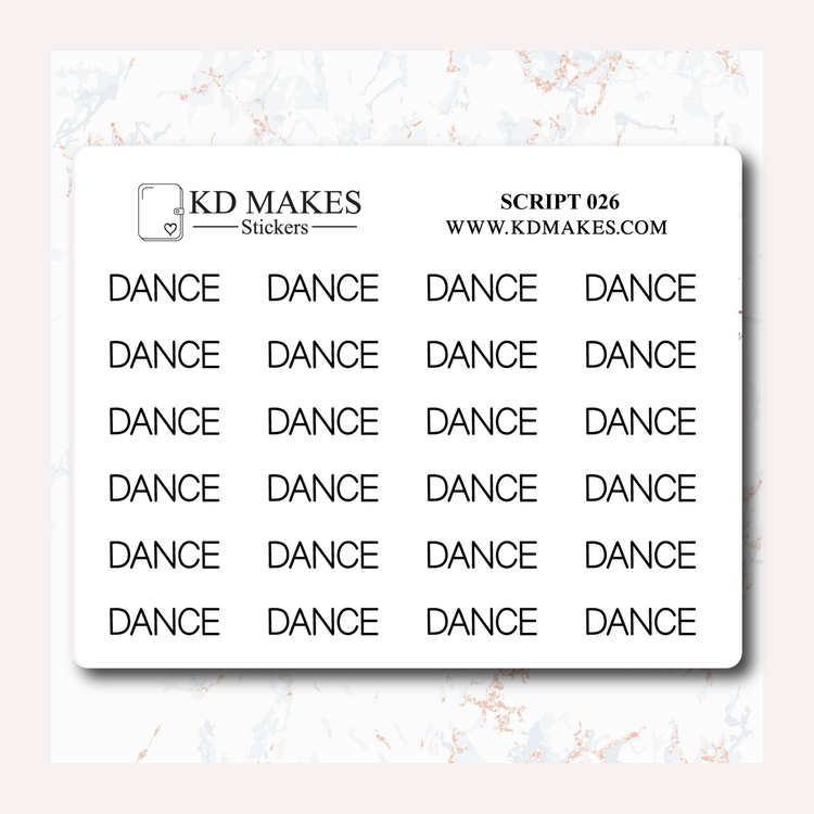 DANCE - SCRIPT 026