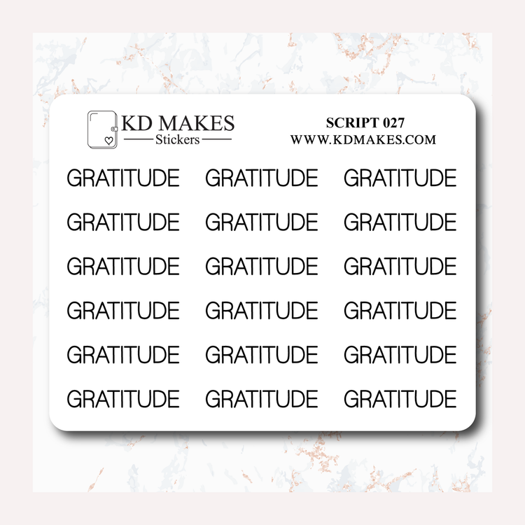 GRATITUDE - SCRIPT 027