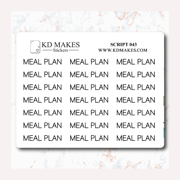 MEAL PLAN - SCRIPT 043