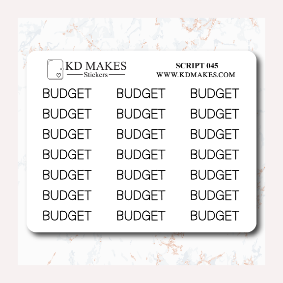 BUDGET - SCRIPT 045