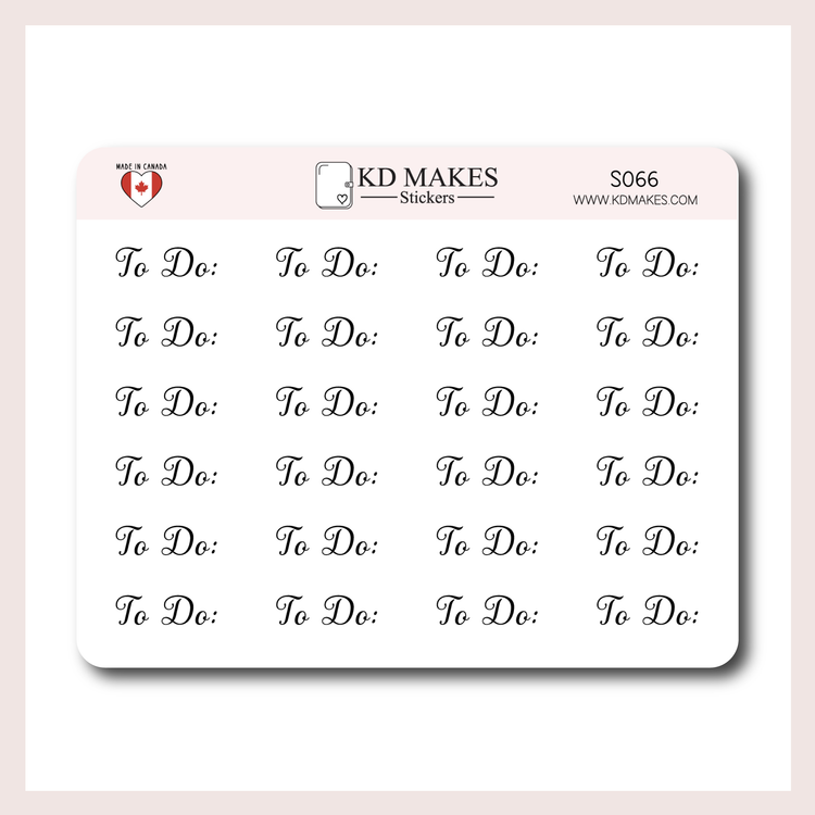 To Do | Script Sticker