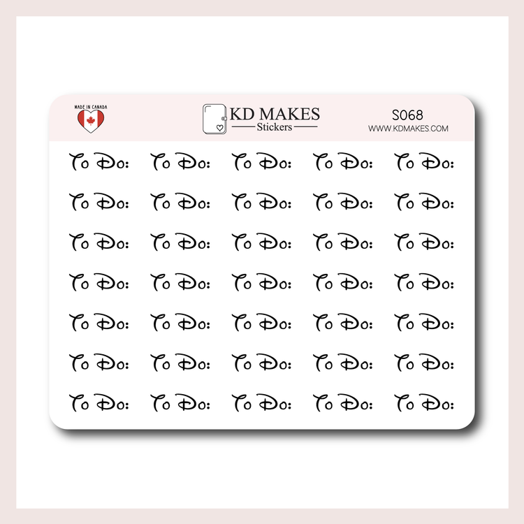 To Do | Script Sticker