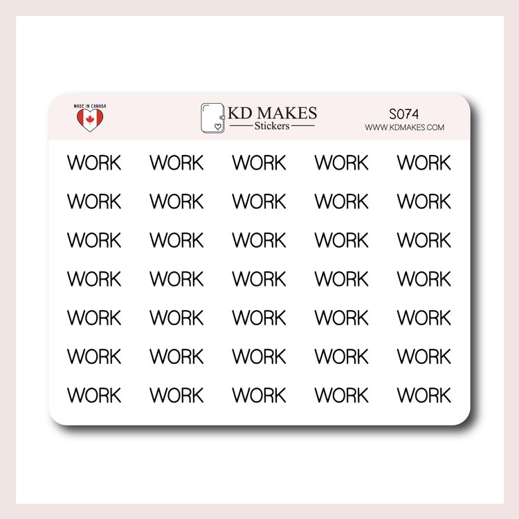 Work | Script Sticker