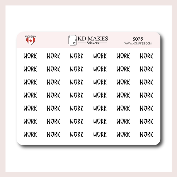 Work | Script Sticker