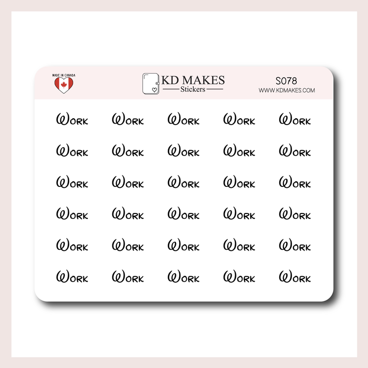 Work | Script Sticker