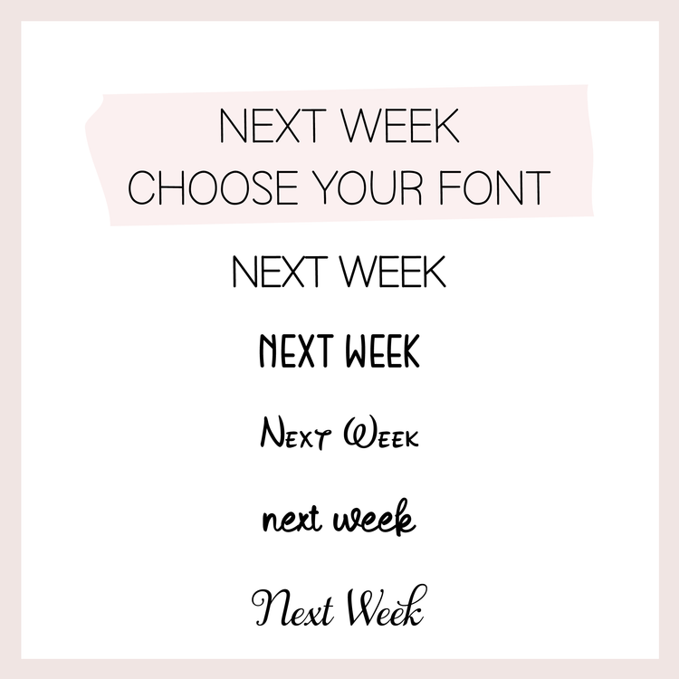 Next Week | Script Sticker