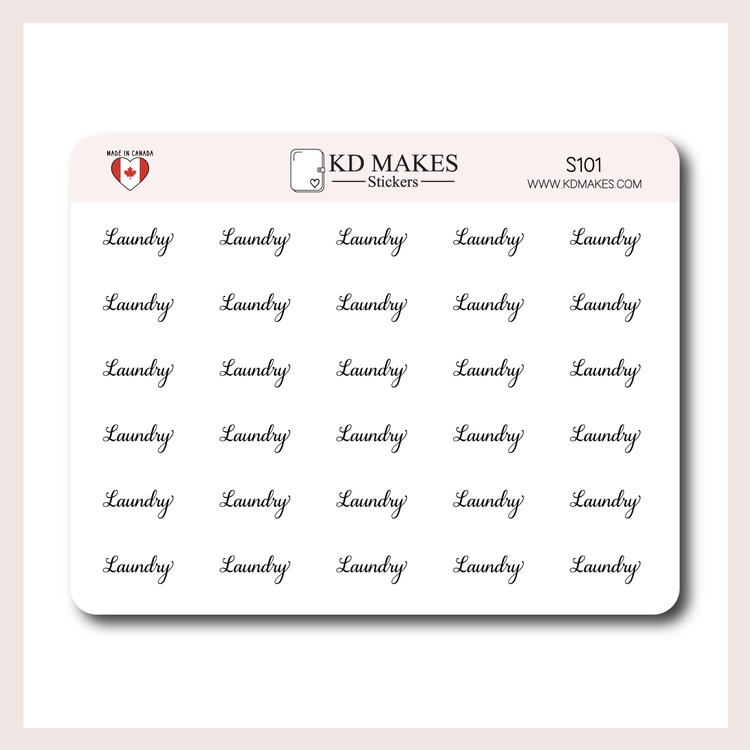 Laundry | Script Sticker