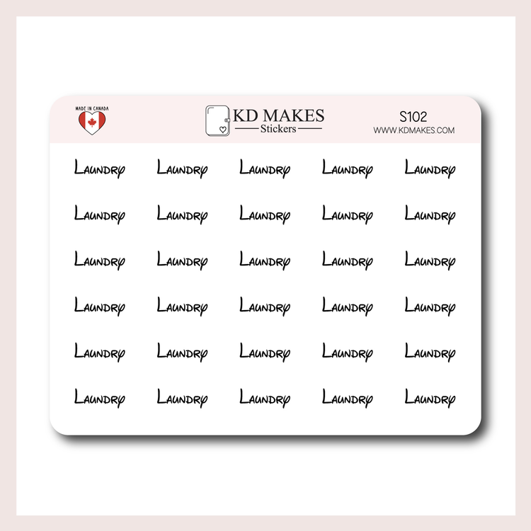 Laundry | Script Sticker