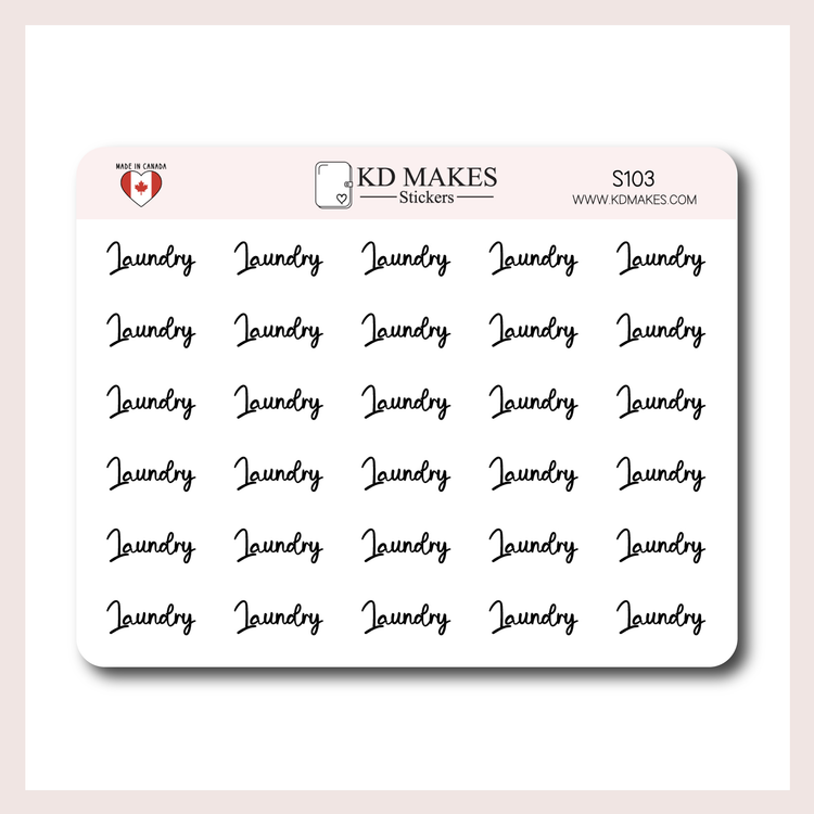 Laundry | Script Sticker