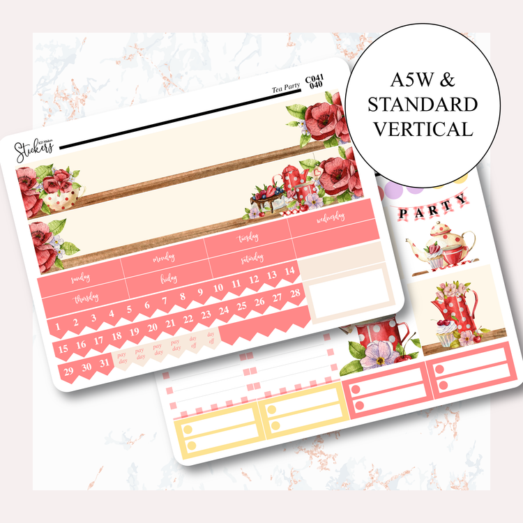 Tea Party - Monthly Kit (A5W & Standard Vertical)