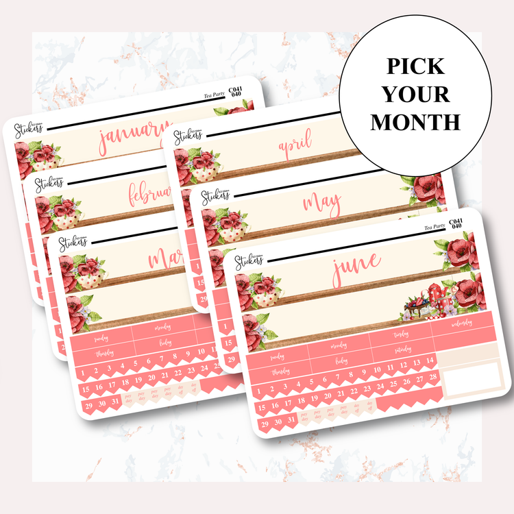 Tea Party - Monthly Kit (A5W & Standard Vertical)