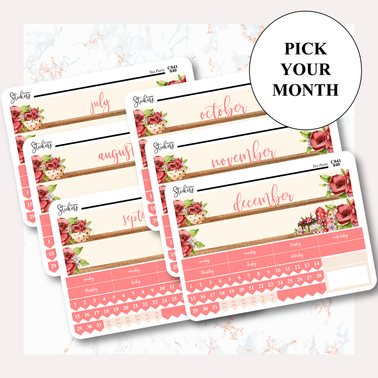 Tea Party - Monthly Kit (A5W & Standard Vertical)