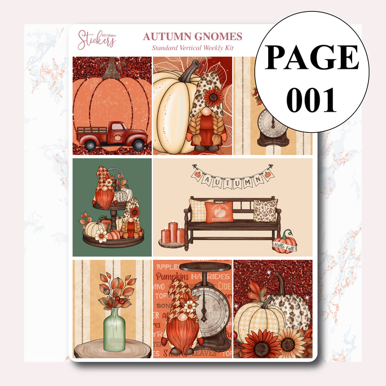 Autumn Gnomes - Weekly Vertical Kit