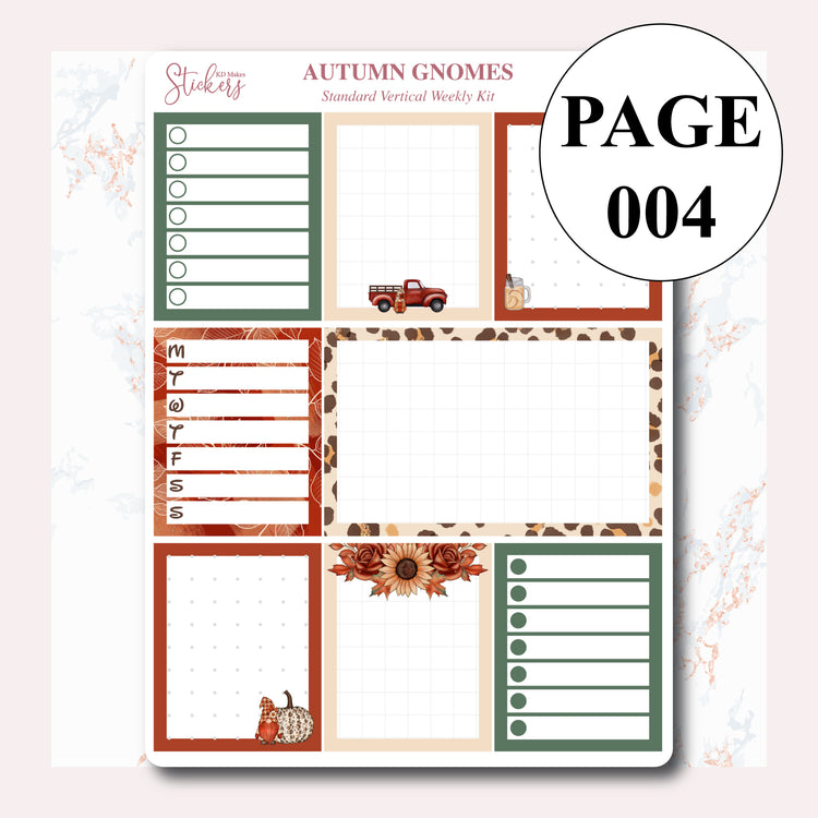 Autumn Gnomes - Weekly Vertical Kit