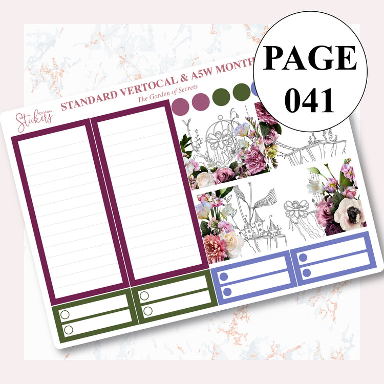 The Garden of Secrets - Monthly Kit (A5W & Standard Vertical)
