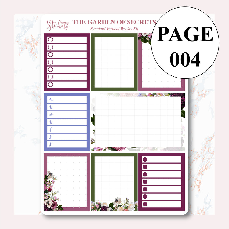 The Garden of Secrets - Weekly Vertical Kit