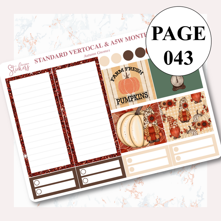 Autumn Gnomes 2.0 - Monthly Kit (A5W & Standard Vertical)