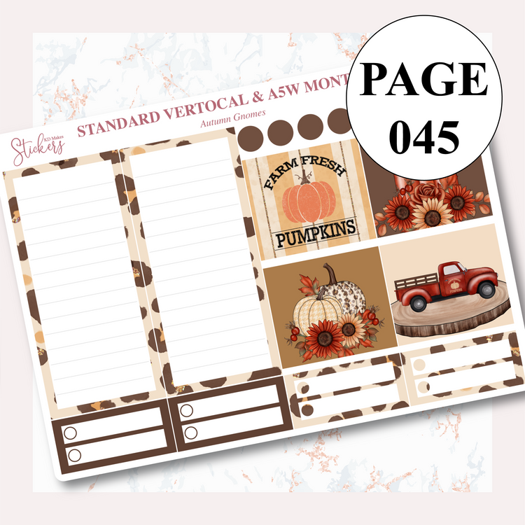 Autumn Gnomes 3.0 - Monthly Kit (A5W & Standard Vertical)