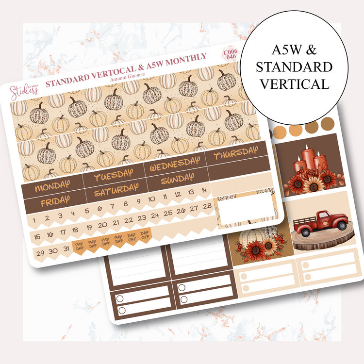 Autumn Gnomes 4.0 - Monthly Kit (A5W & Standard Vertical)