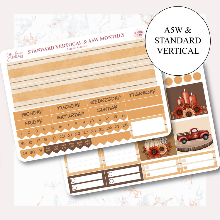 Autumn Gnomes 5.0 - Monthly Kit (A5W & Standard Vertical)