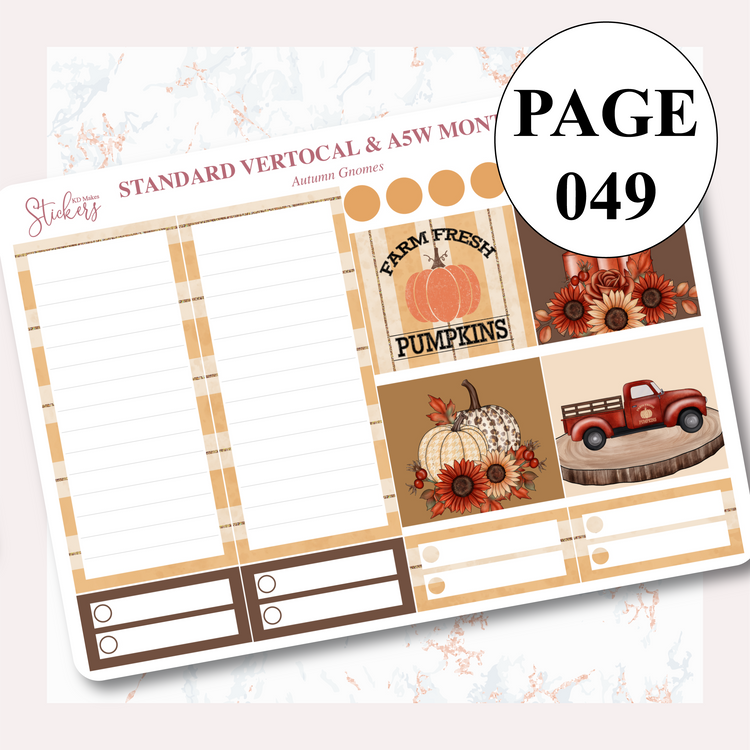 Autumn Gnomes 5.0 - Monthly Kit (A5W & Standard Vertical)