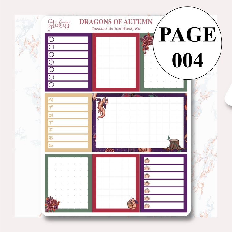 Dragons of Autumn- Weekly Vertical Kit