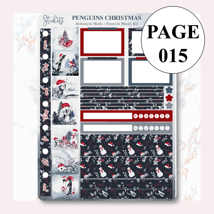 C018 | Penguins Christmas | HOBONICHI WEEKS WEEKLY KIT