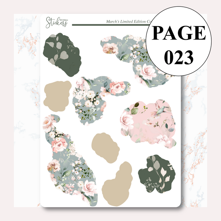 C036 | HUMMING BIRD & WATERCOLOUR FLOWERS | Deco Bundle