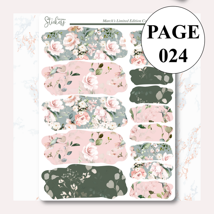 C036 | HUMMING BIRD & WATERCOLOUR FLOWERS | Deco Bundle