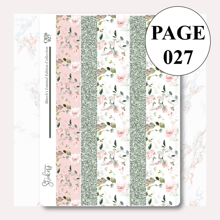 C036 | HUMMING BIRD & WATERCOLOUR FLOWERS | Deco Bundle