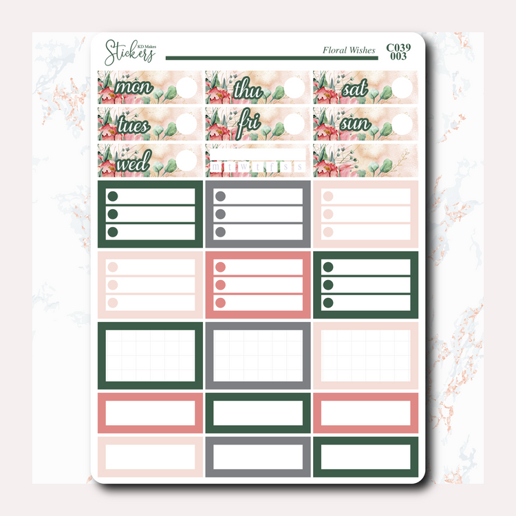 Floral Wishes - Weekly Vertical Kit