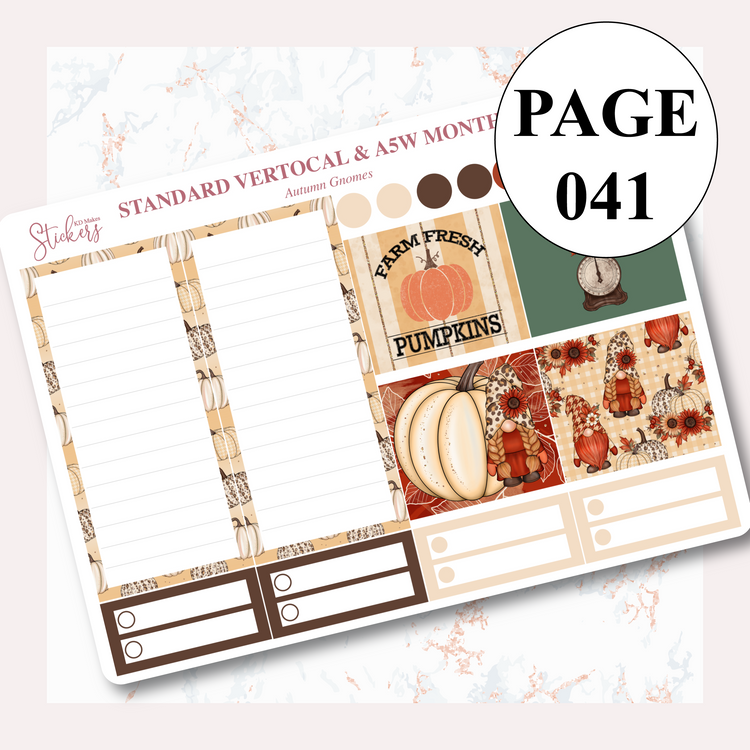 Autumn Gnomes - Monthly Kit (A5W & Standard Vertical)