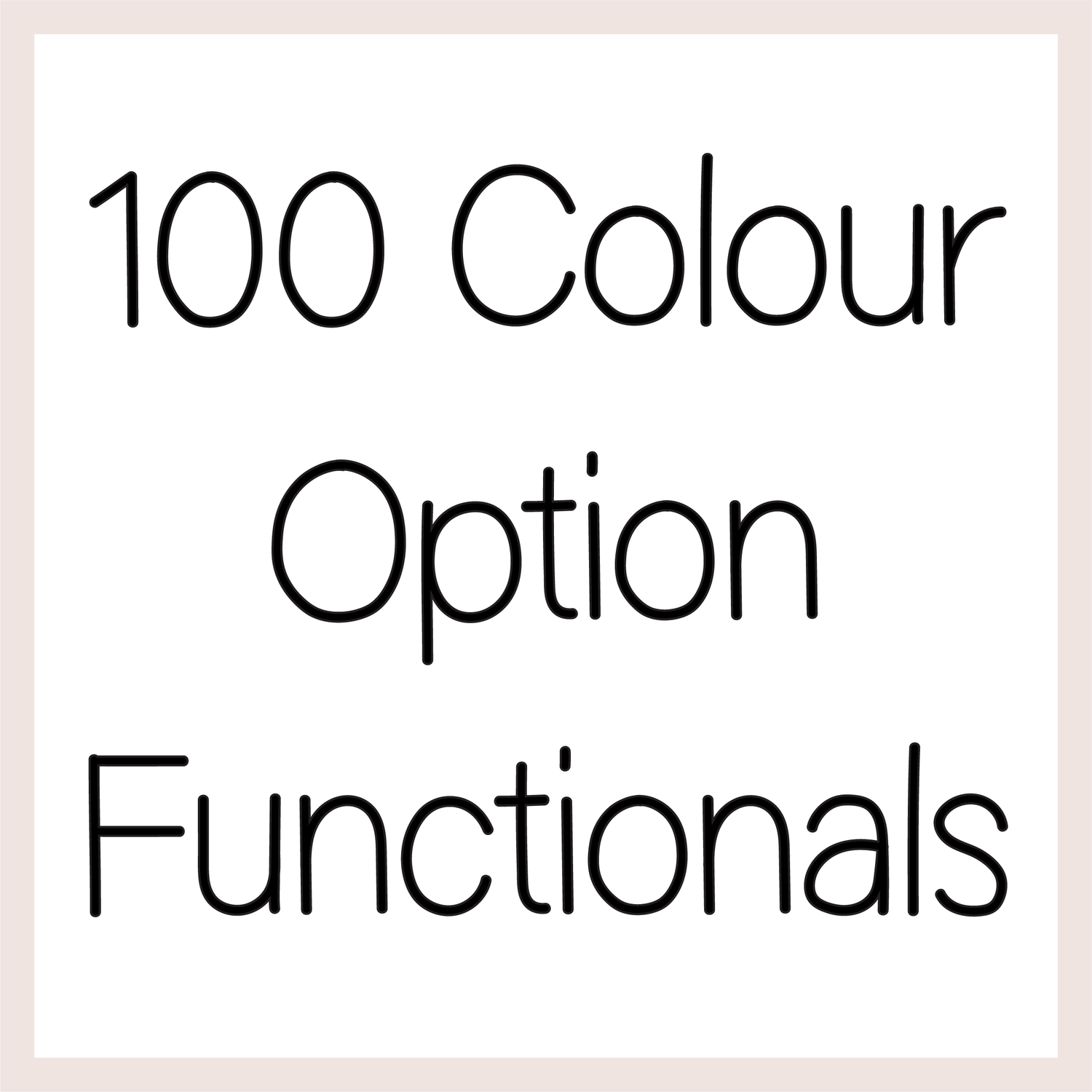 100 Colour Palette Functionals