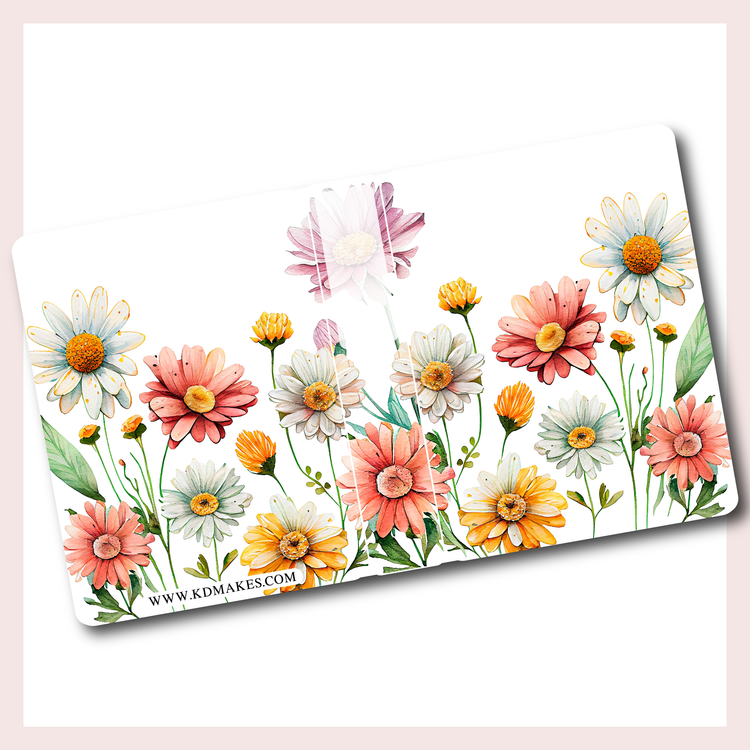 C073 052 | COLOURFUL DAISIES | STICKER ALBUM | A PMC COLLAB
