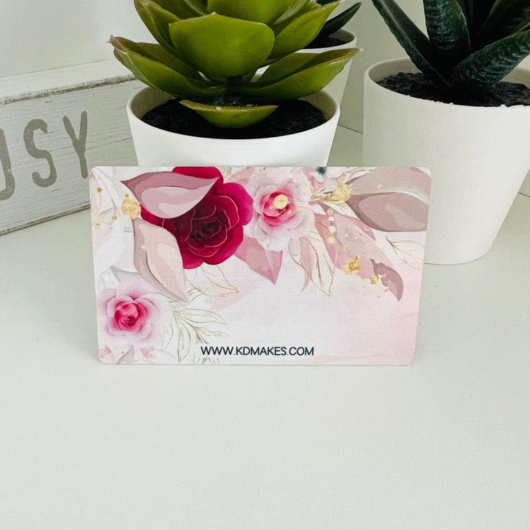 Blushing Elegance | ALUMINUM WASHI CARD