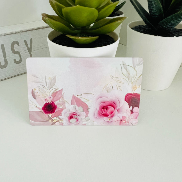 Blushing Elegance | ALUMINUM WASHI CARD