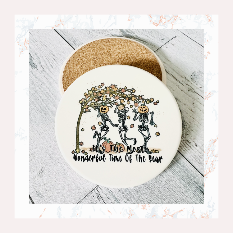 "It's the most wonderful time of the year" - Ceramic Coaster