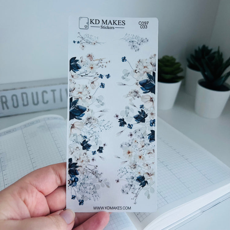 C097 | Winter's Floral | A5 Bottom Page Deco