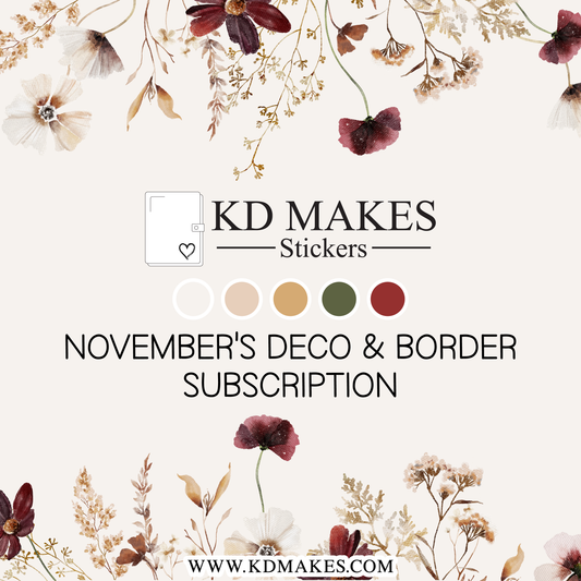 November's Monthly Floral Subscription - Deco, Border & Frames