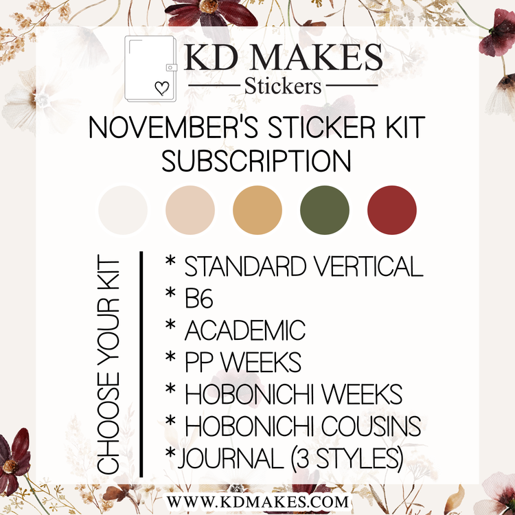 November's Monthly Floral Subscription - Kits