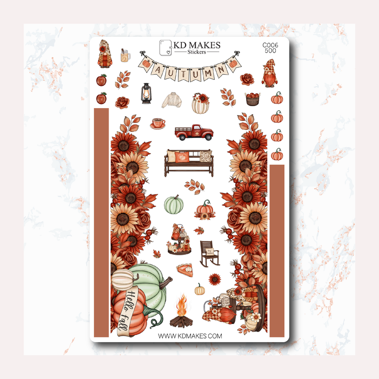 C006 | Autumn Gnomes  | A5 HOBONICHI COUSINS MONTHLY