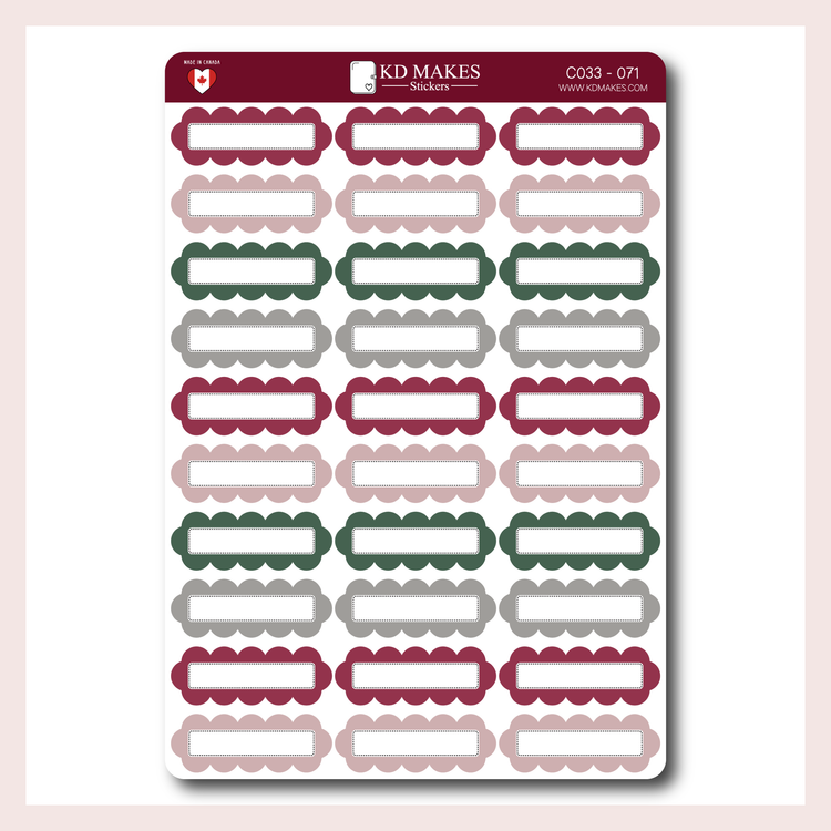 C033 | Woodland Floral Functional Stickers for Standard Vertical Planners