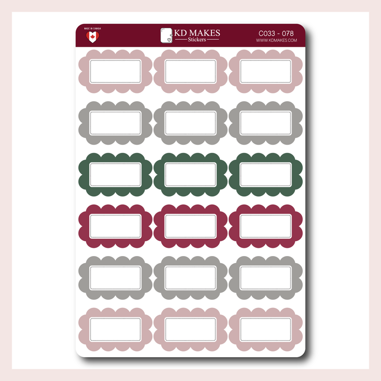 C033 | Woodland Floral Functional Stickers for Standard Vertical Planners