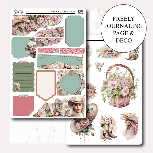 COUNTRY GIRL - FREELY JOURNALING KIT & OPTIONAL DECO SHEET