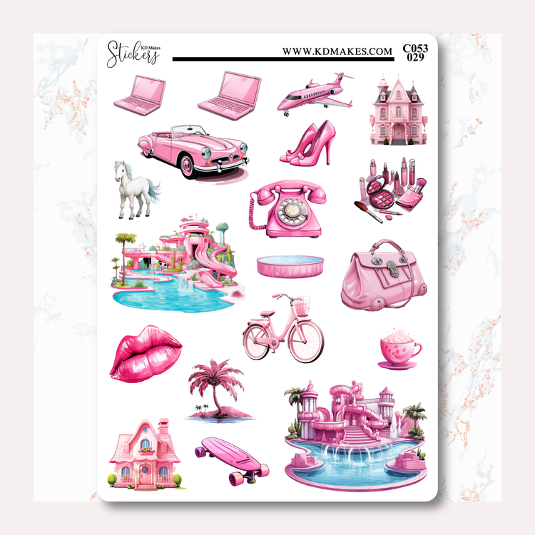 Pink World Deco Sheet